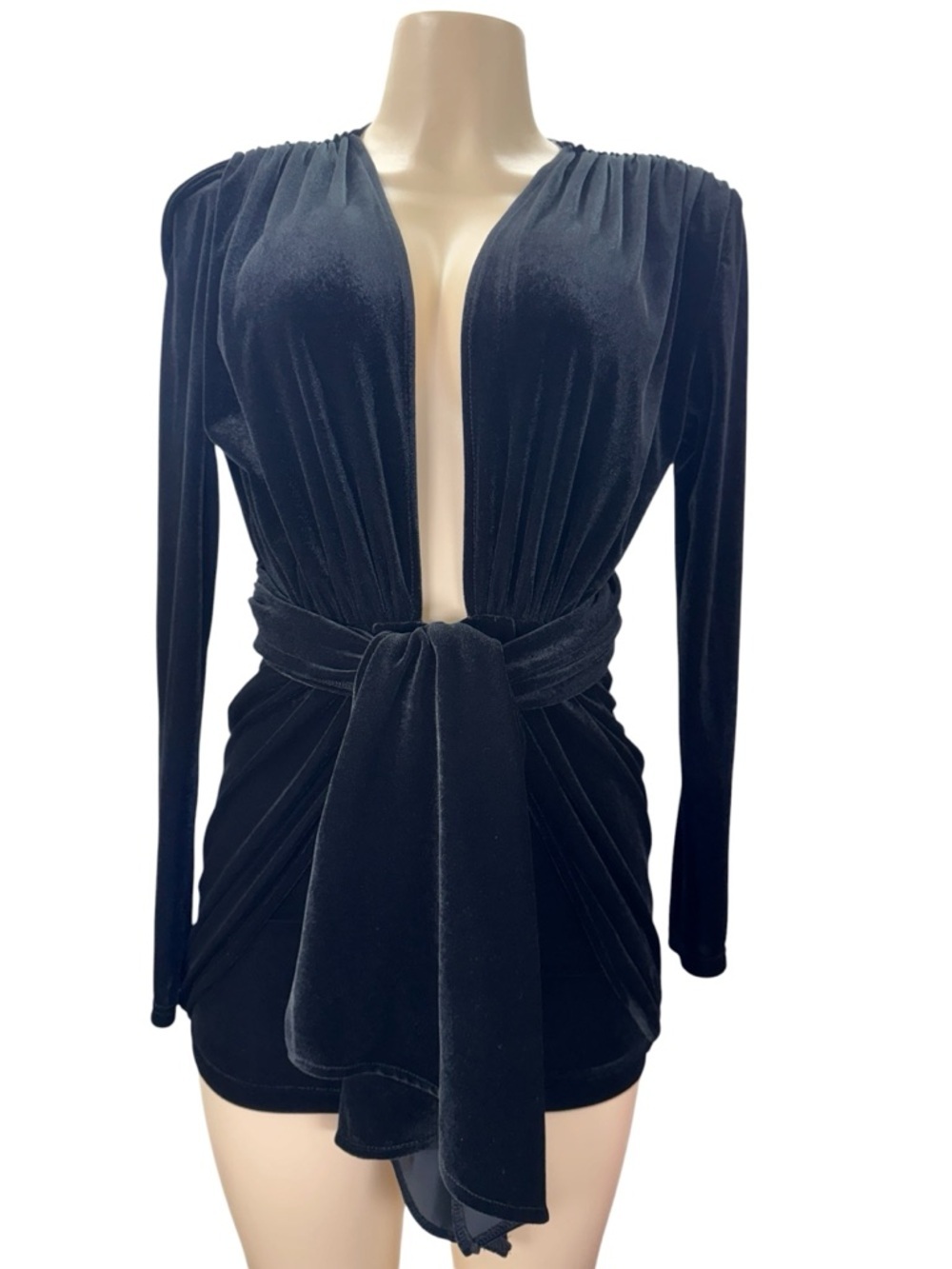 Yg Collection. Elegant Black Long Sleeve Dress — image 2 of 8
